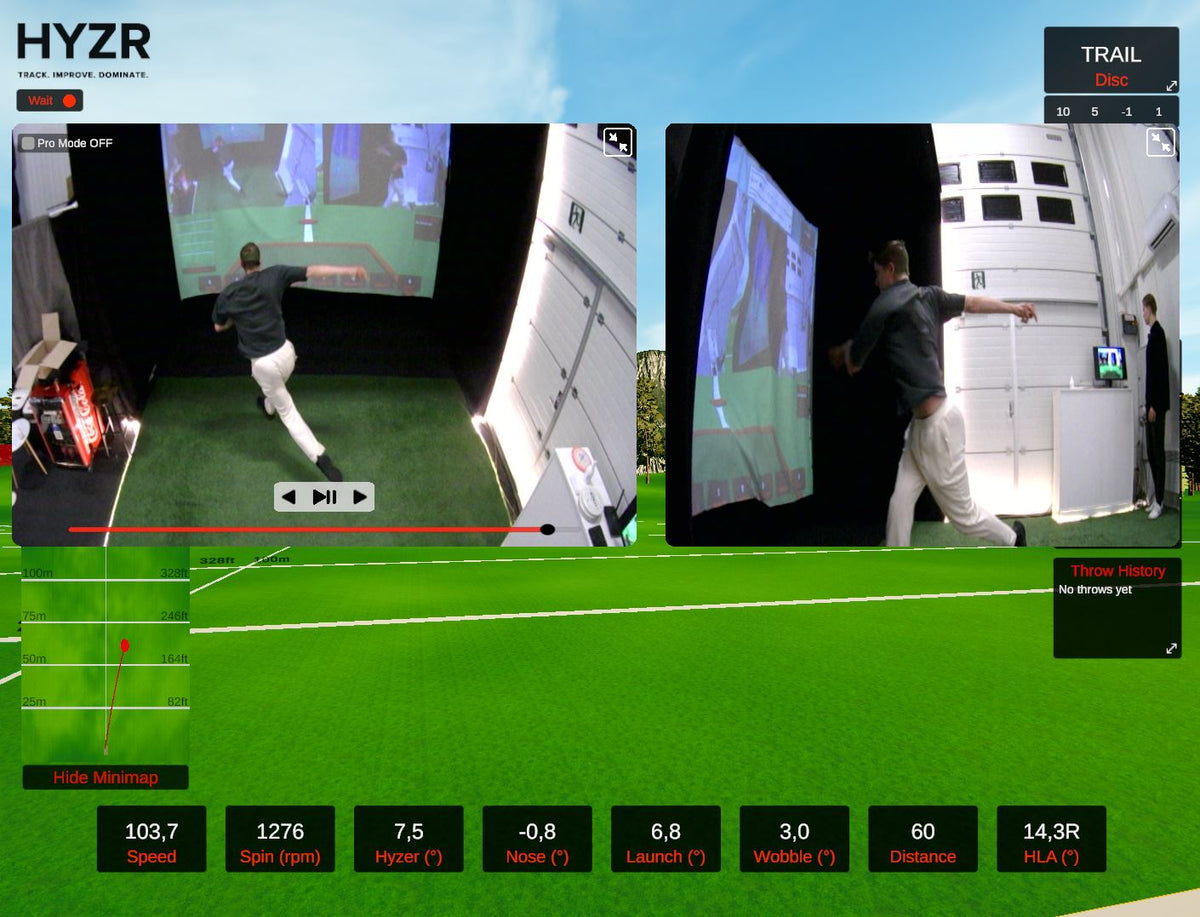 HYZR Swing Camera software view